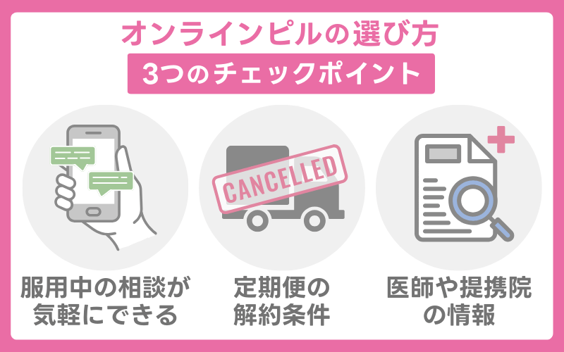 オンラインピルおすすめの選び方とネット購入の注意点