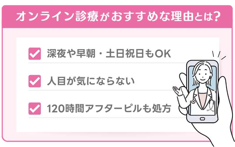 オンライン診療がおすすめな理由